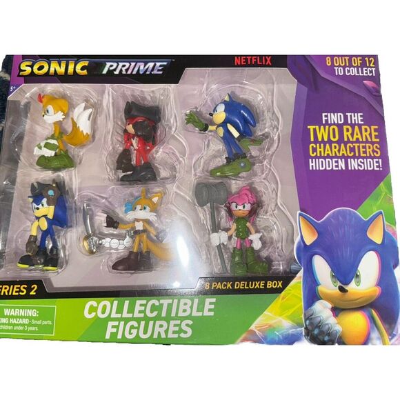 Sonic Prime Series 2 8 Pack Deluxe Box with 2 Rare Mystery Figures NEW - Picture 1 of 5